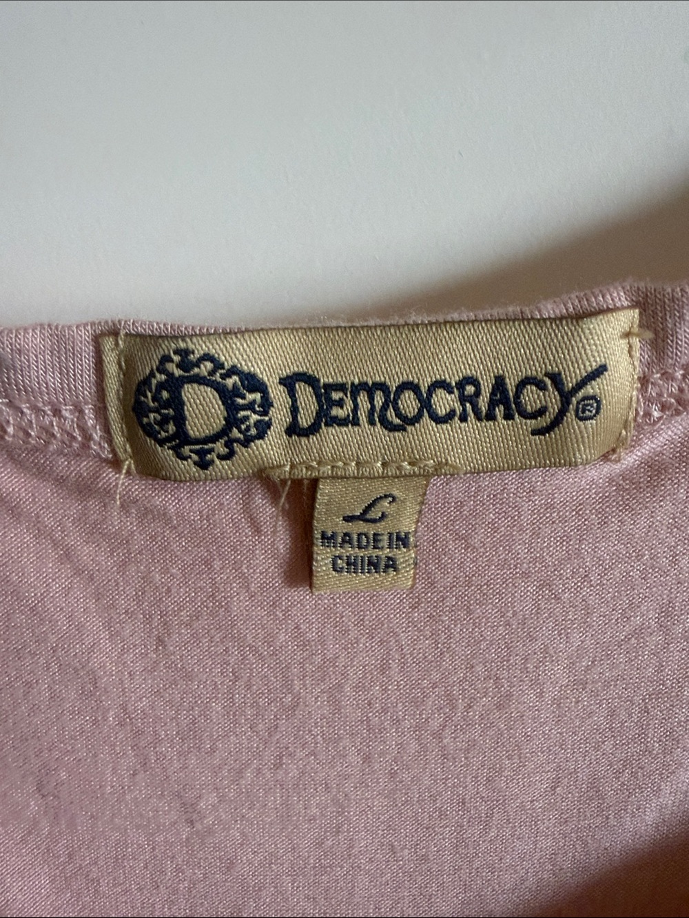 Democracy Pink Sheer Embroidered Ruffle Blouse with Matching Tank - Picture 7 of 8
